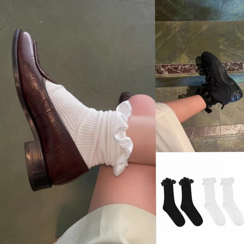 反邊襪($100/2對)