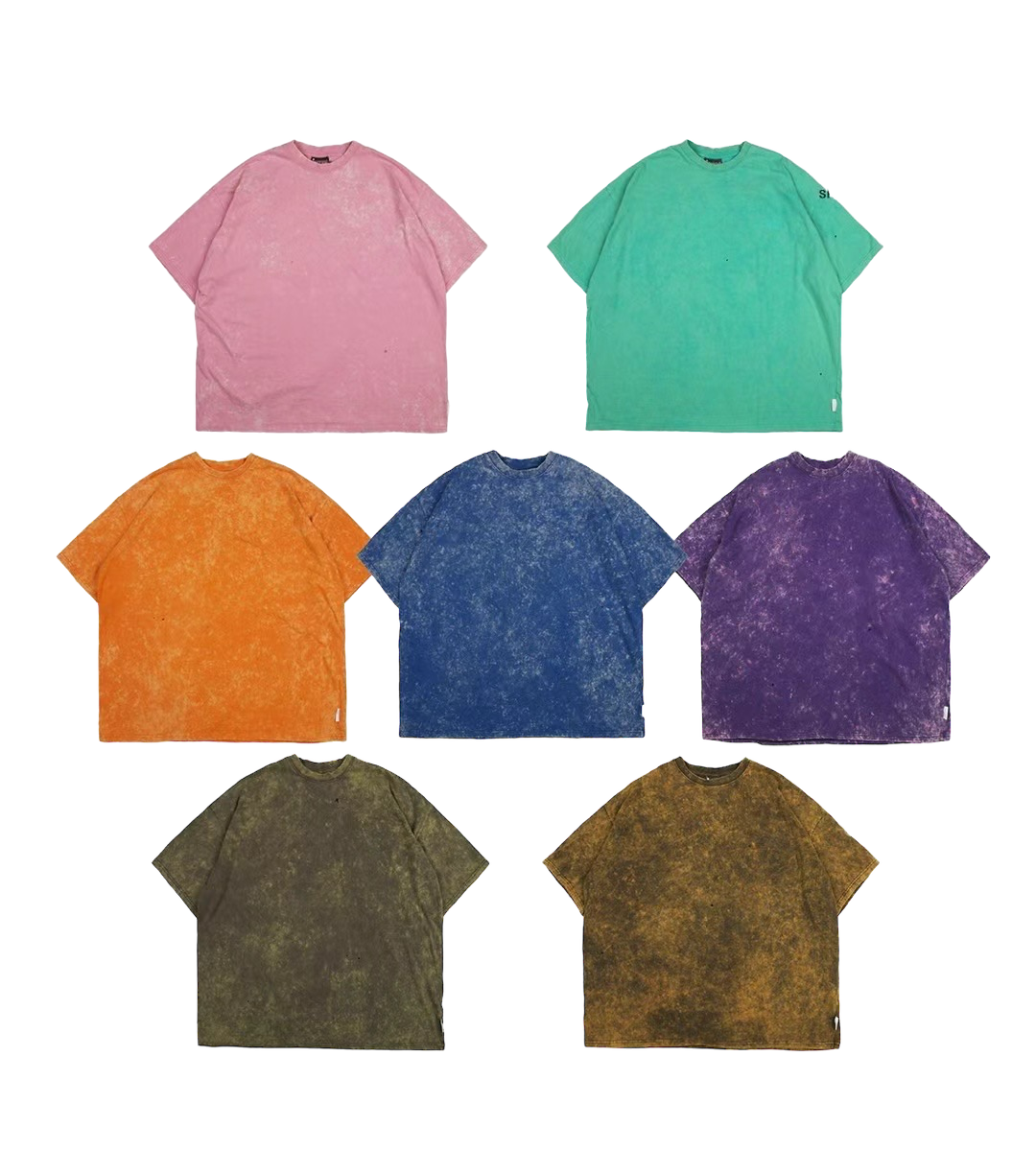 Solid color stone ground Tee