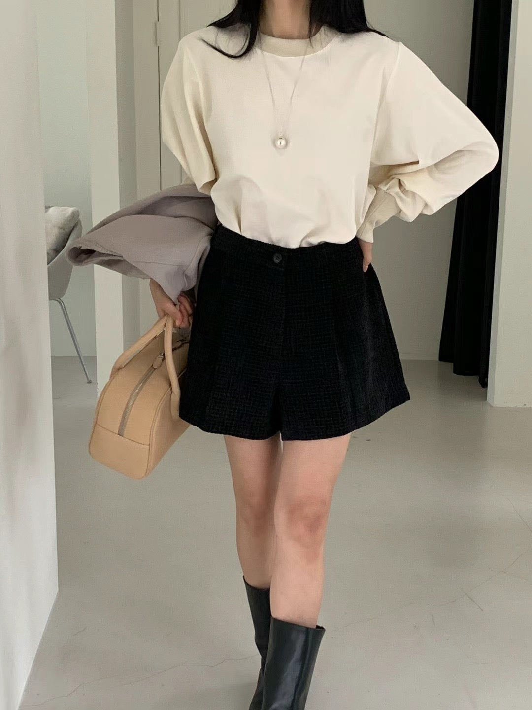 Foot-binding slip-on Tee