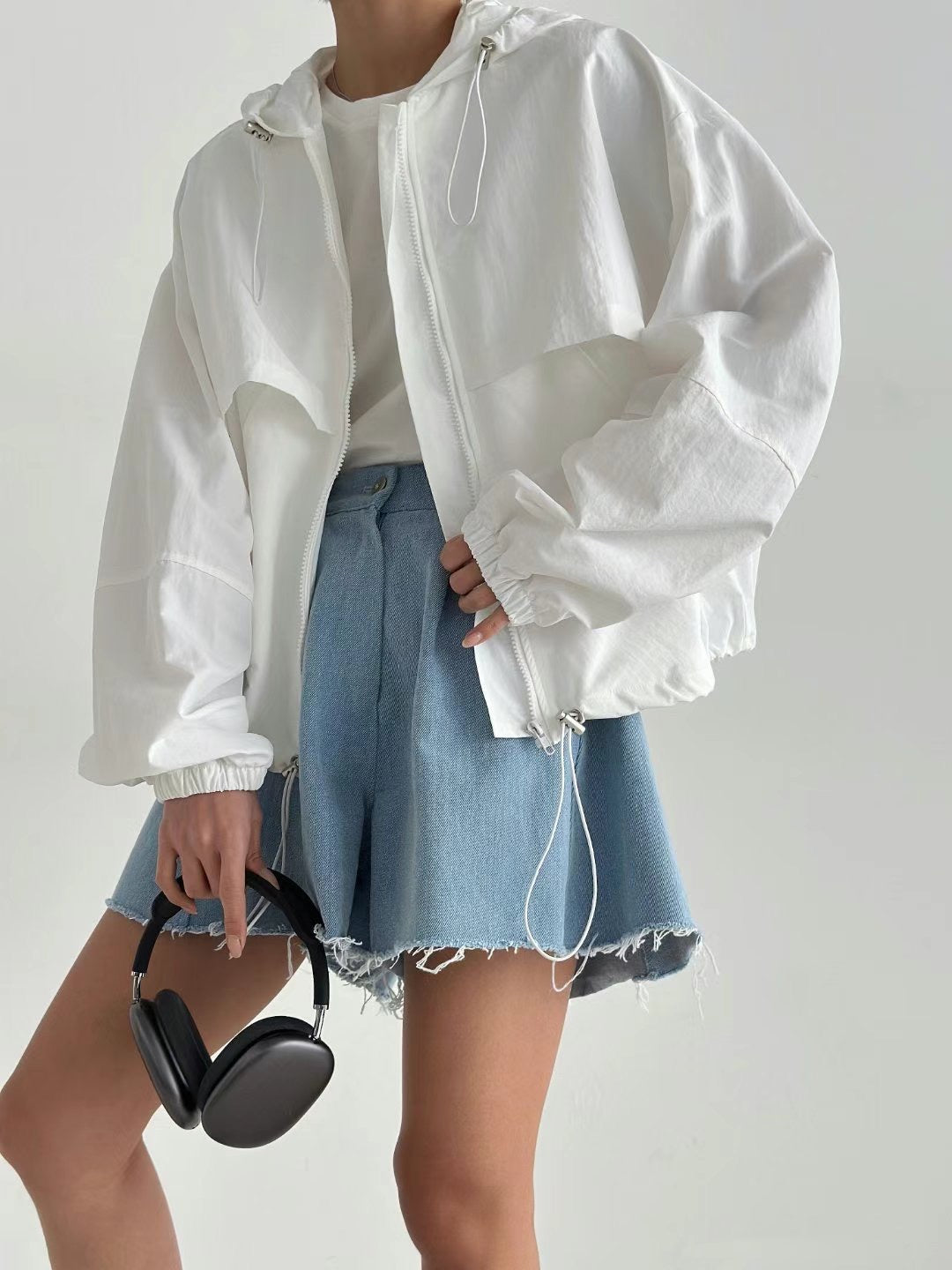 拉鍊風褸(set裝可另購風褸料短褲)