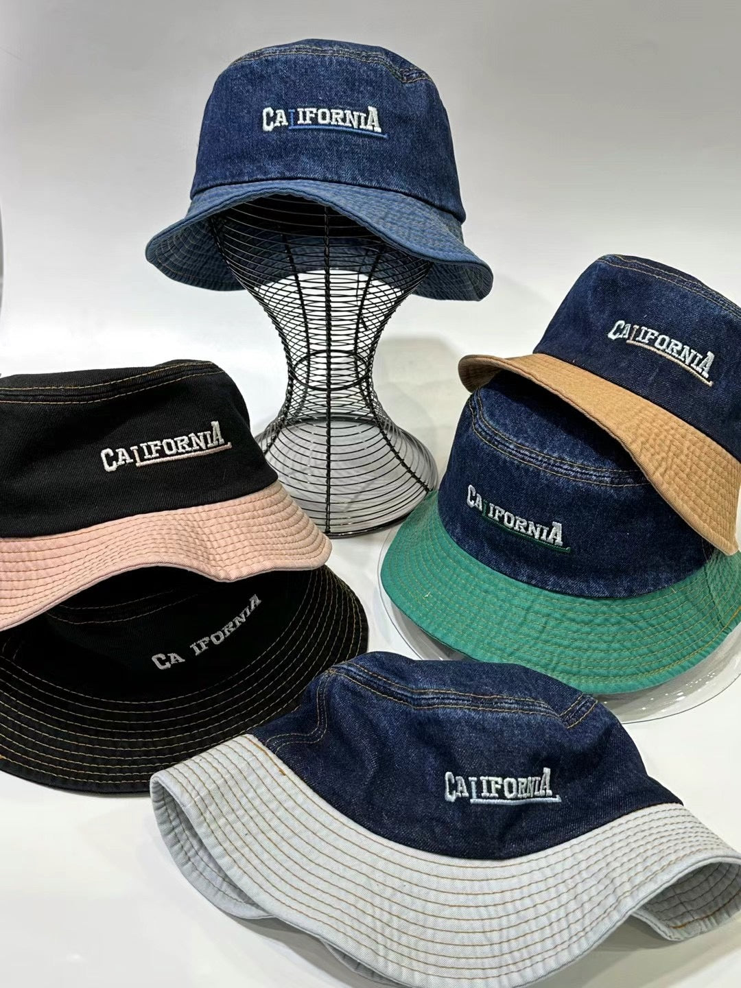 Denim bucket hat