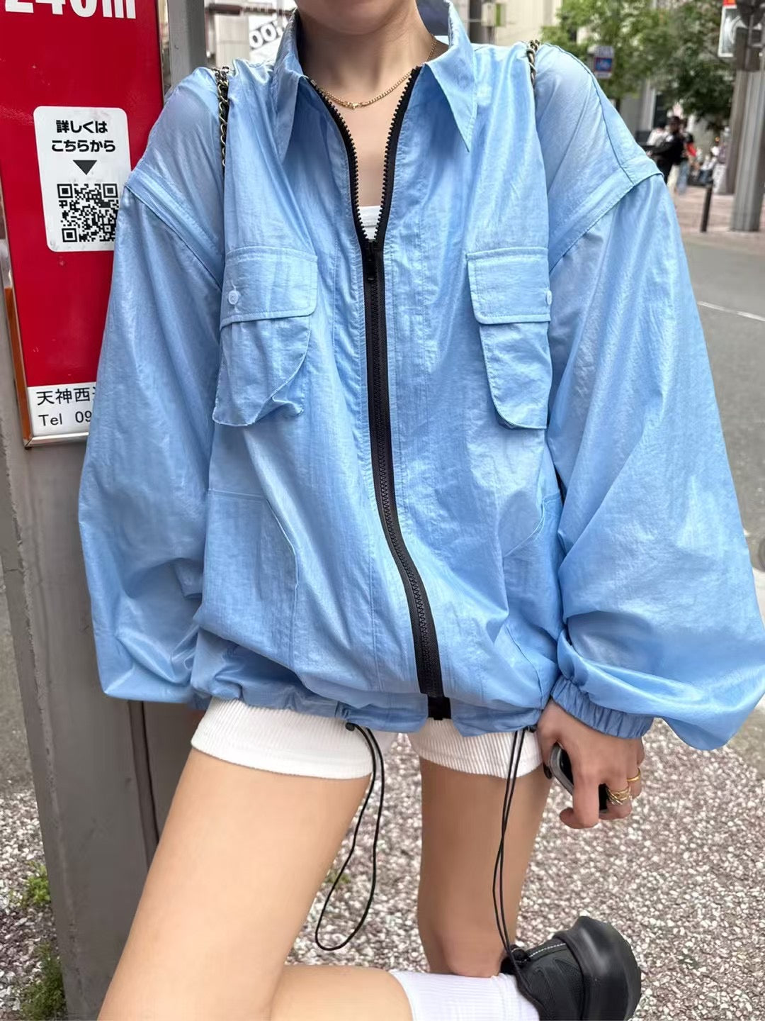 可拆袖兩着令面褸