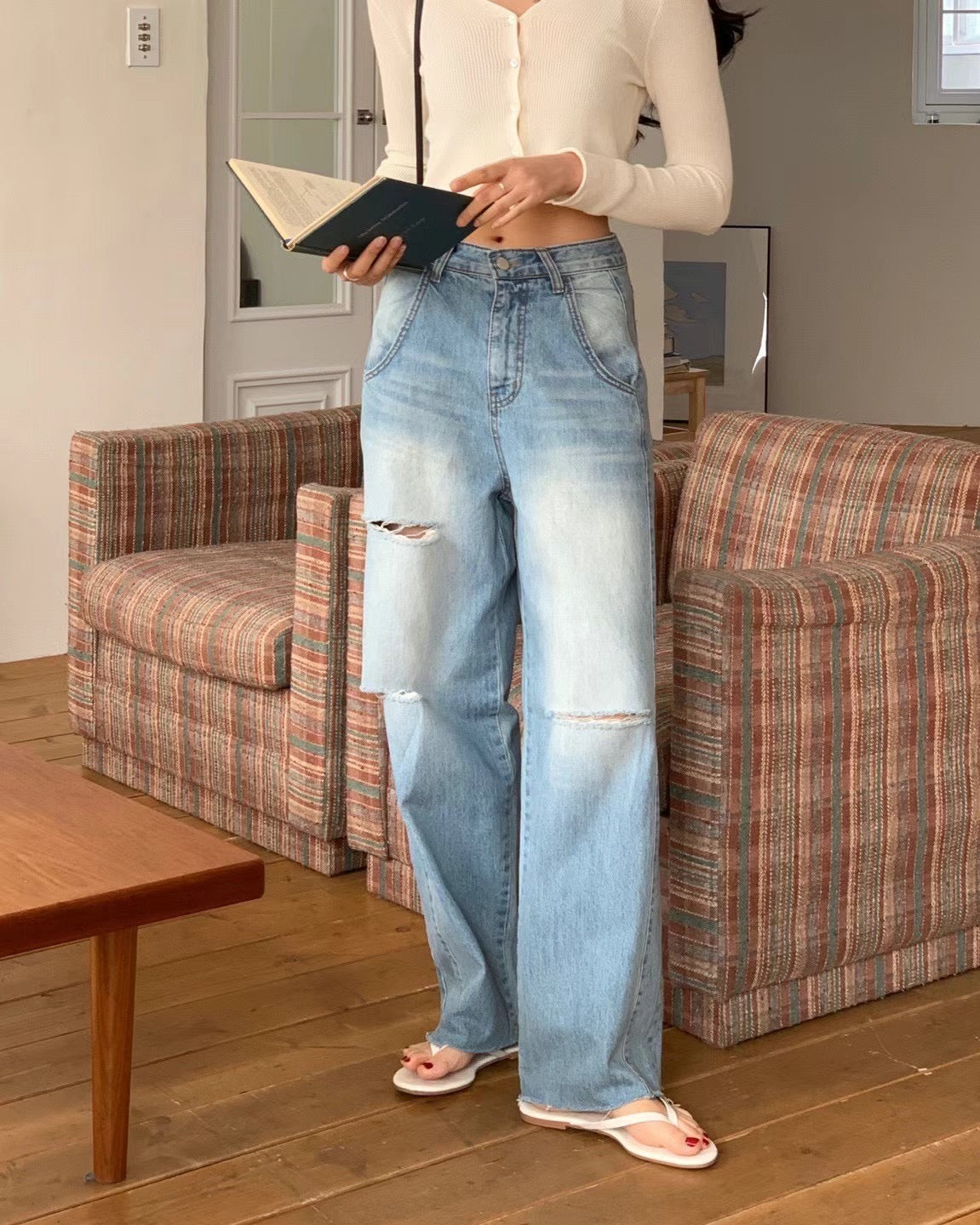 Washed jeans