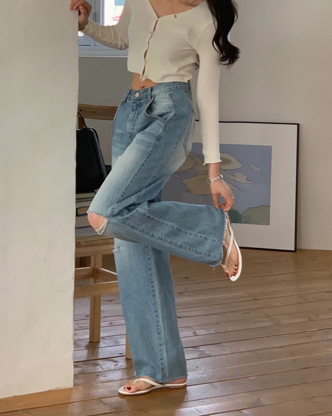Washed jeans