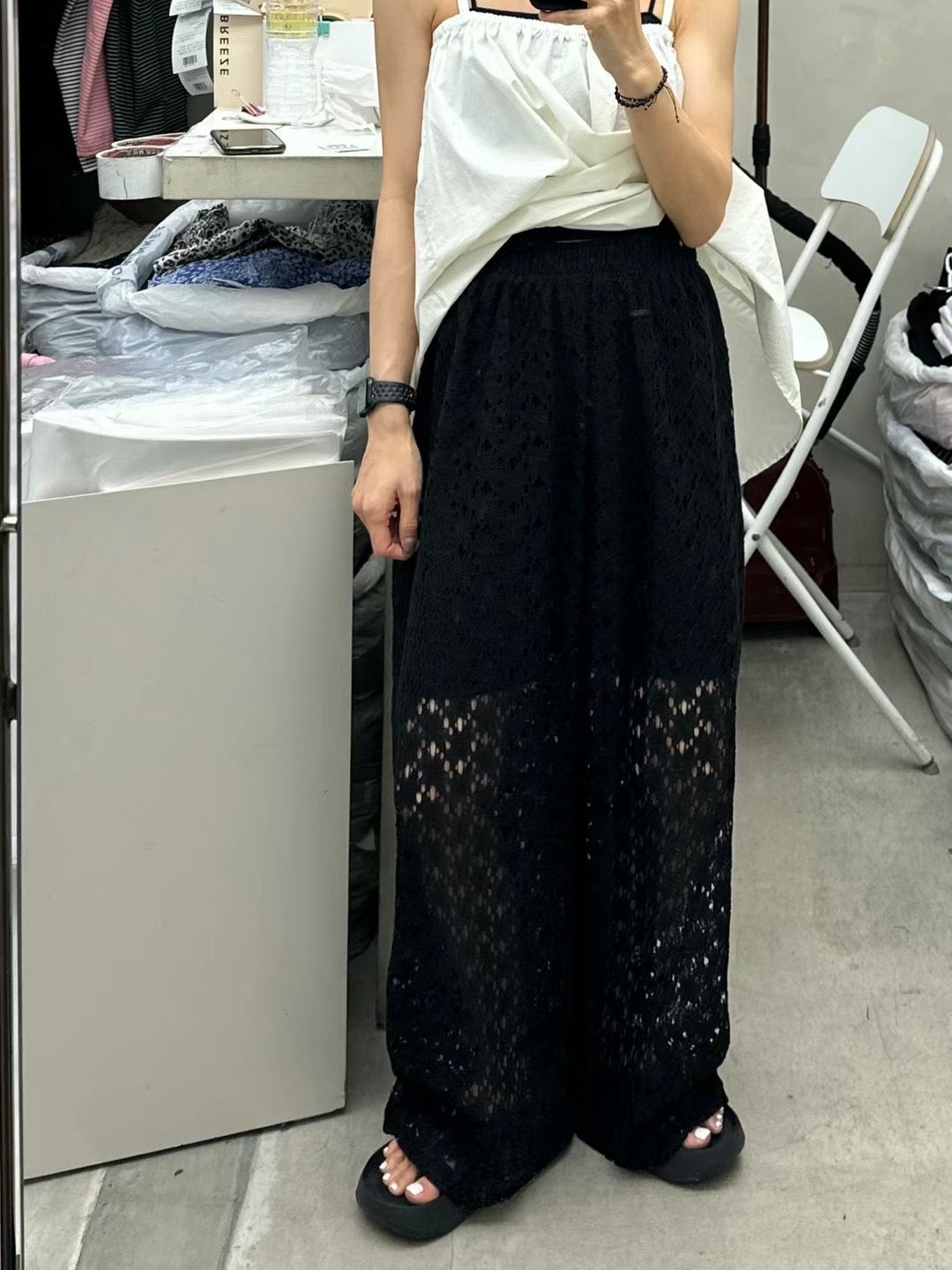 Lace闊腳長褲