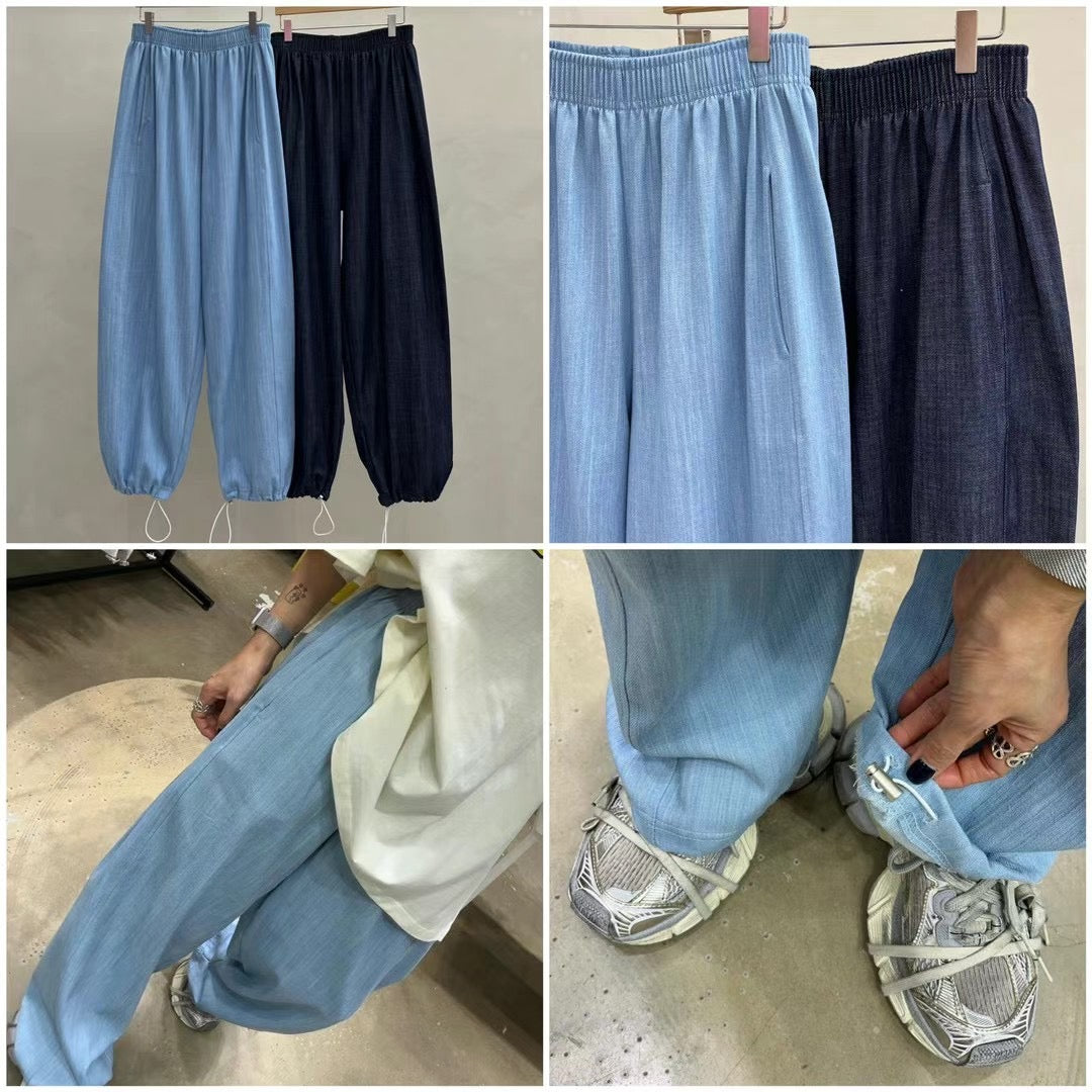 drawstring jeans