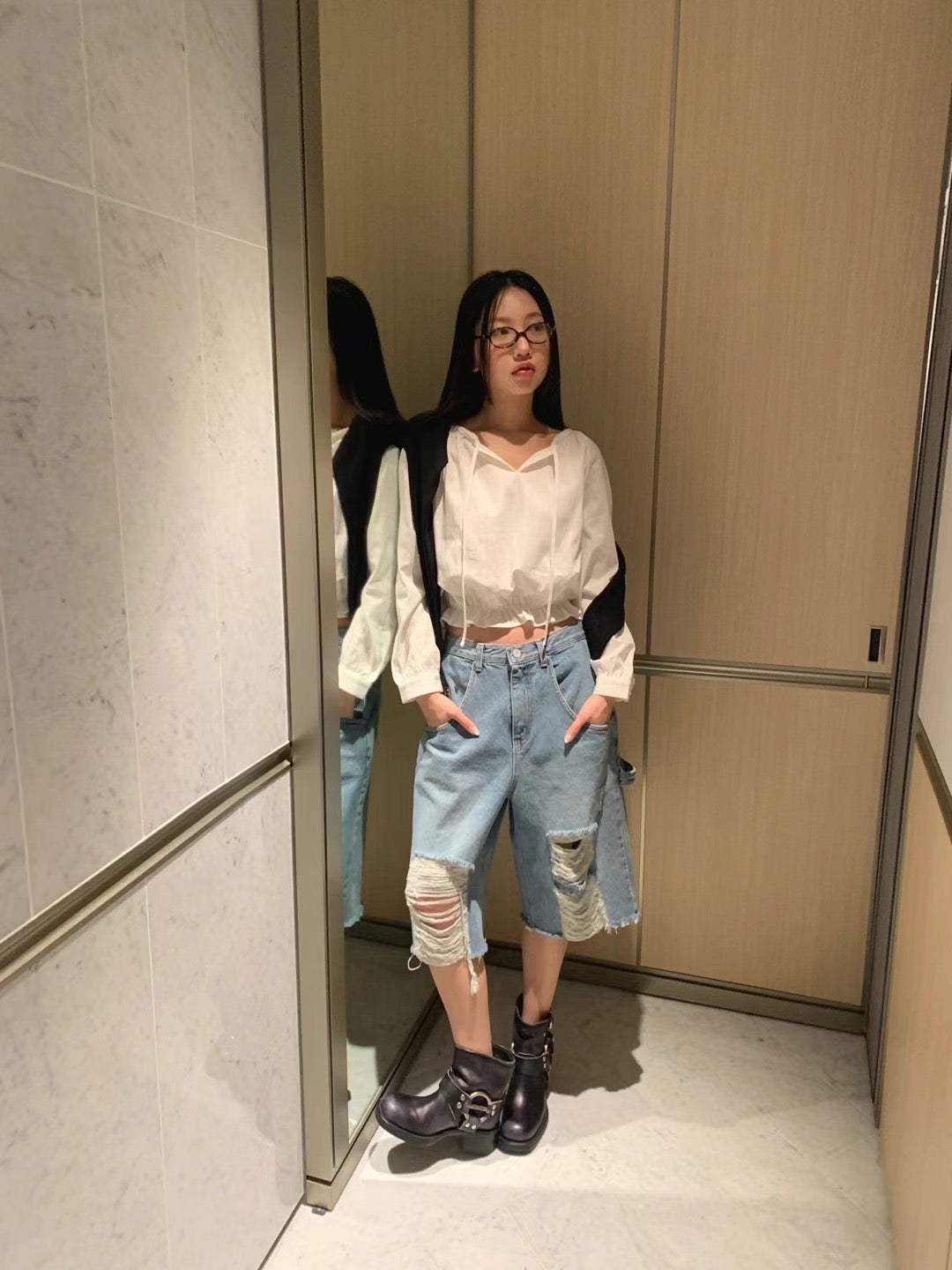 爛牛仔短褲