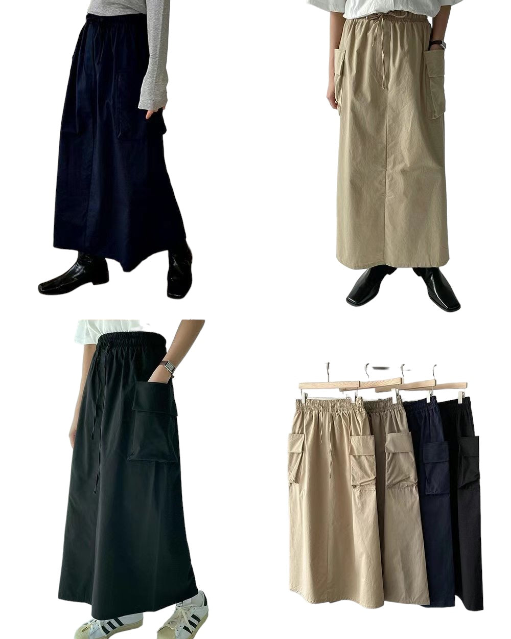 two pocket maxi skirt