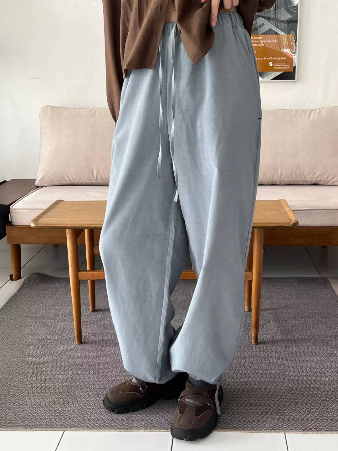 橡筋腰束腳西褲