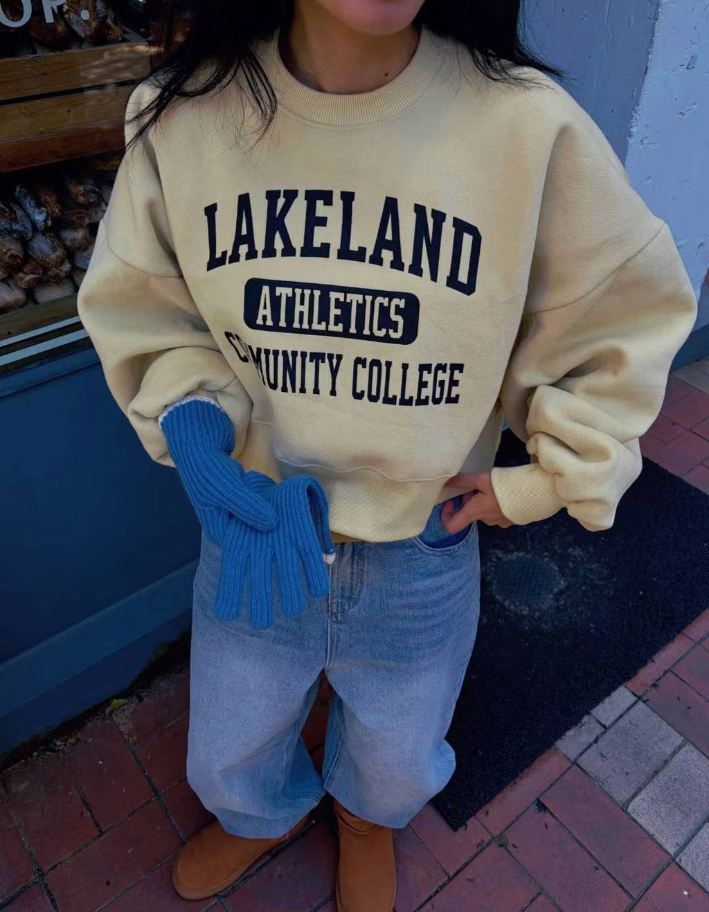 “LAKELADE”抓毛短衛衣