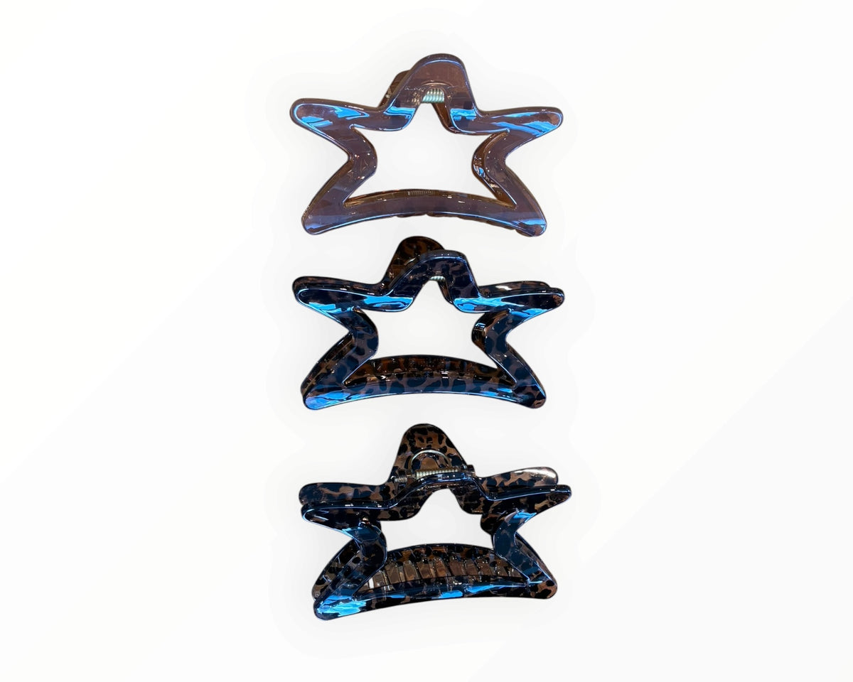波點/豹紋 星型鯊魚夾