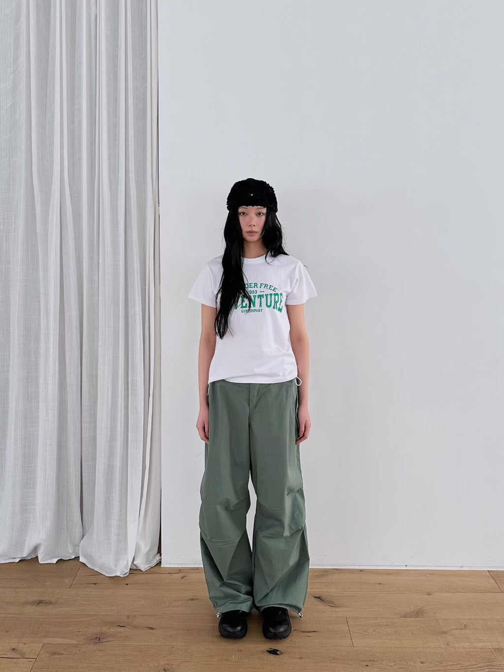 10色兩側索繩長褲