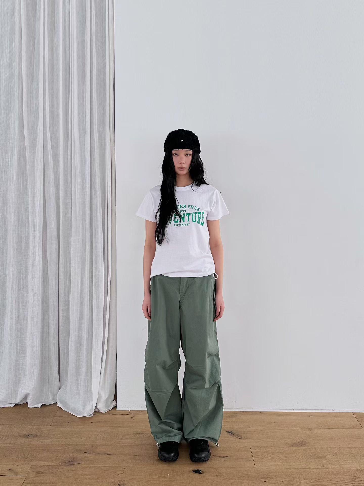 10色兩側索繩長褲