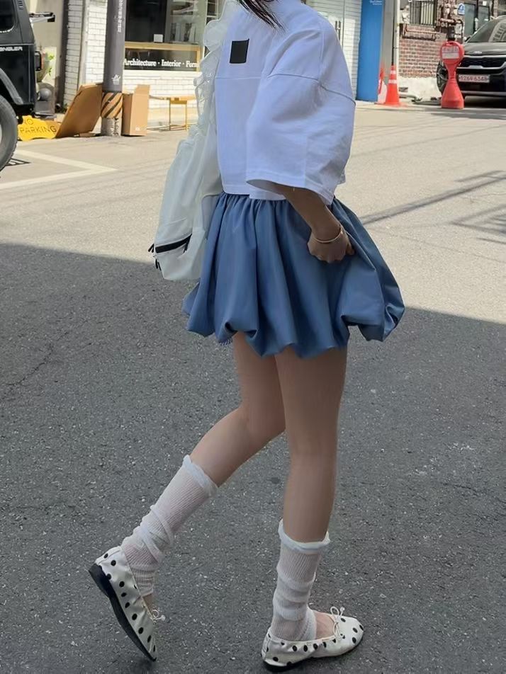 泡泡腳牛仔裙