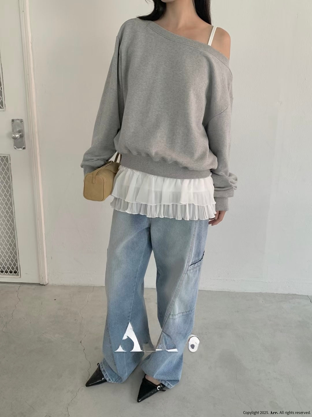 紗腳長吊帶背心