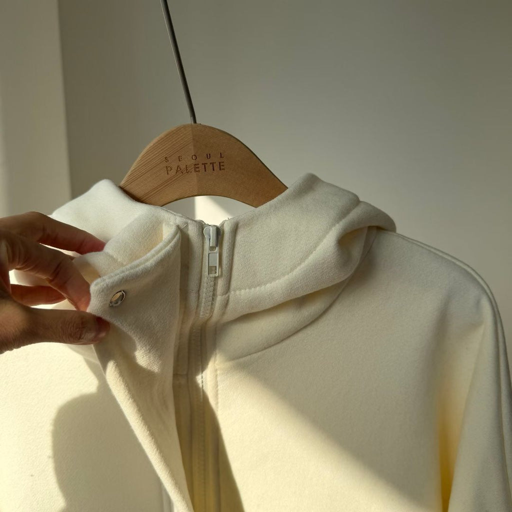 絨面前袋有帽衛衣