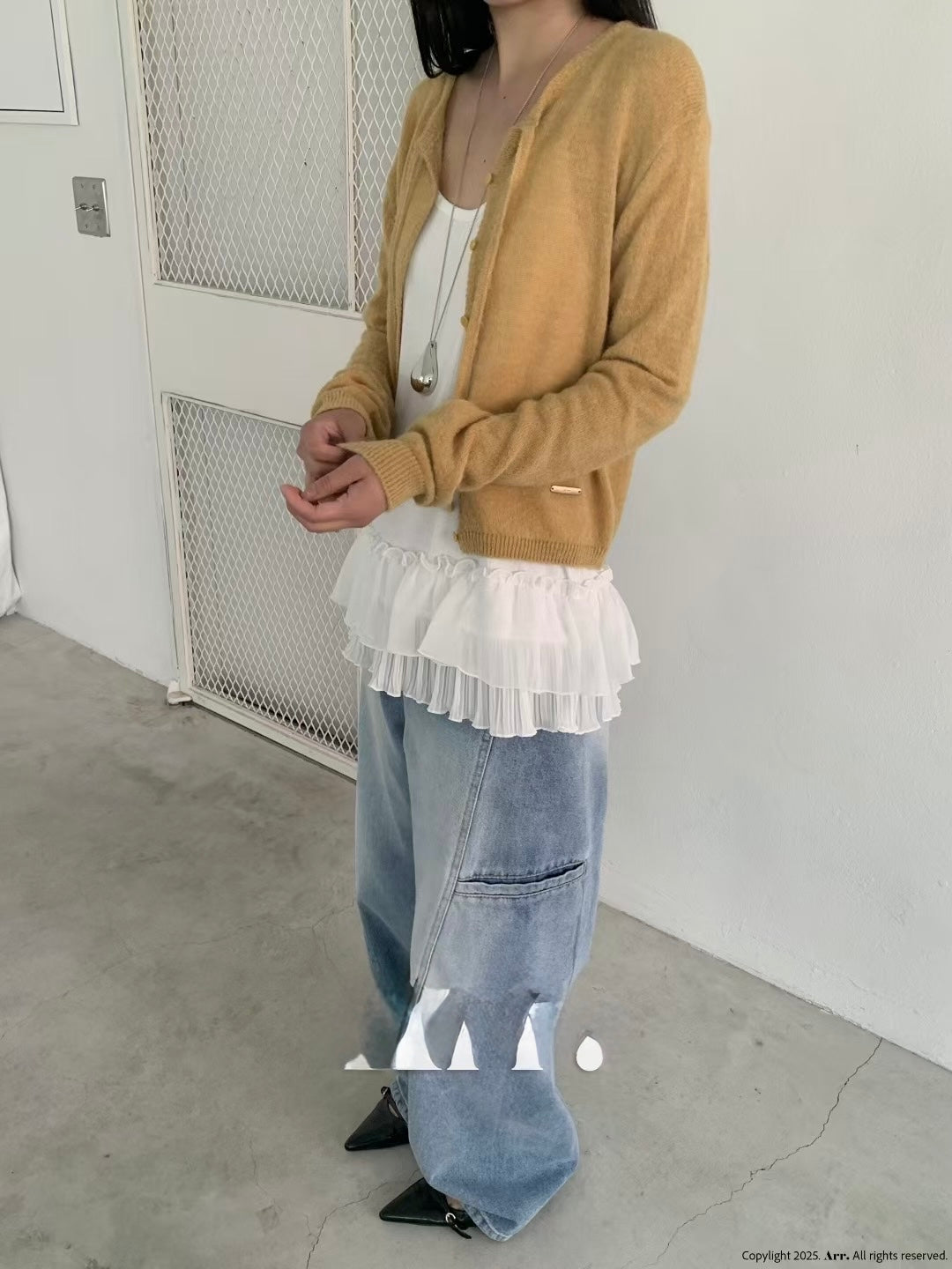 紗腳長吊帶背心