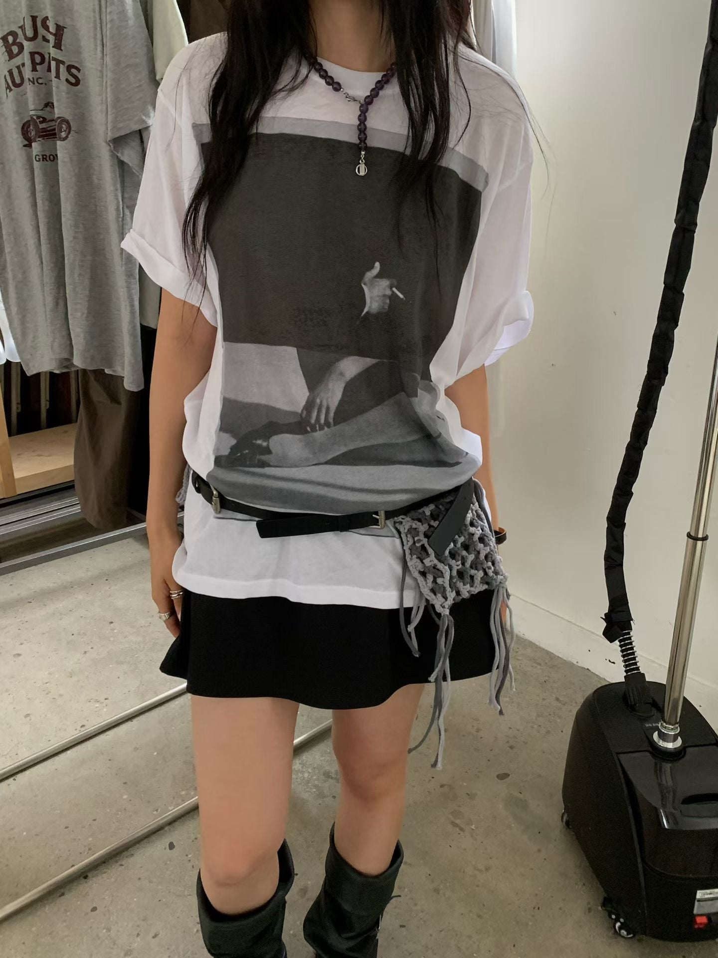 薄料純棉大Print Tee