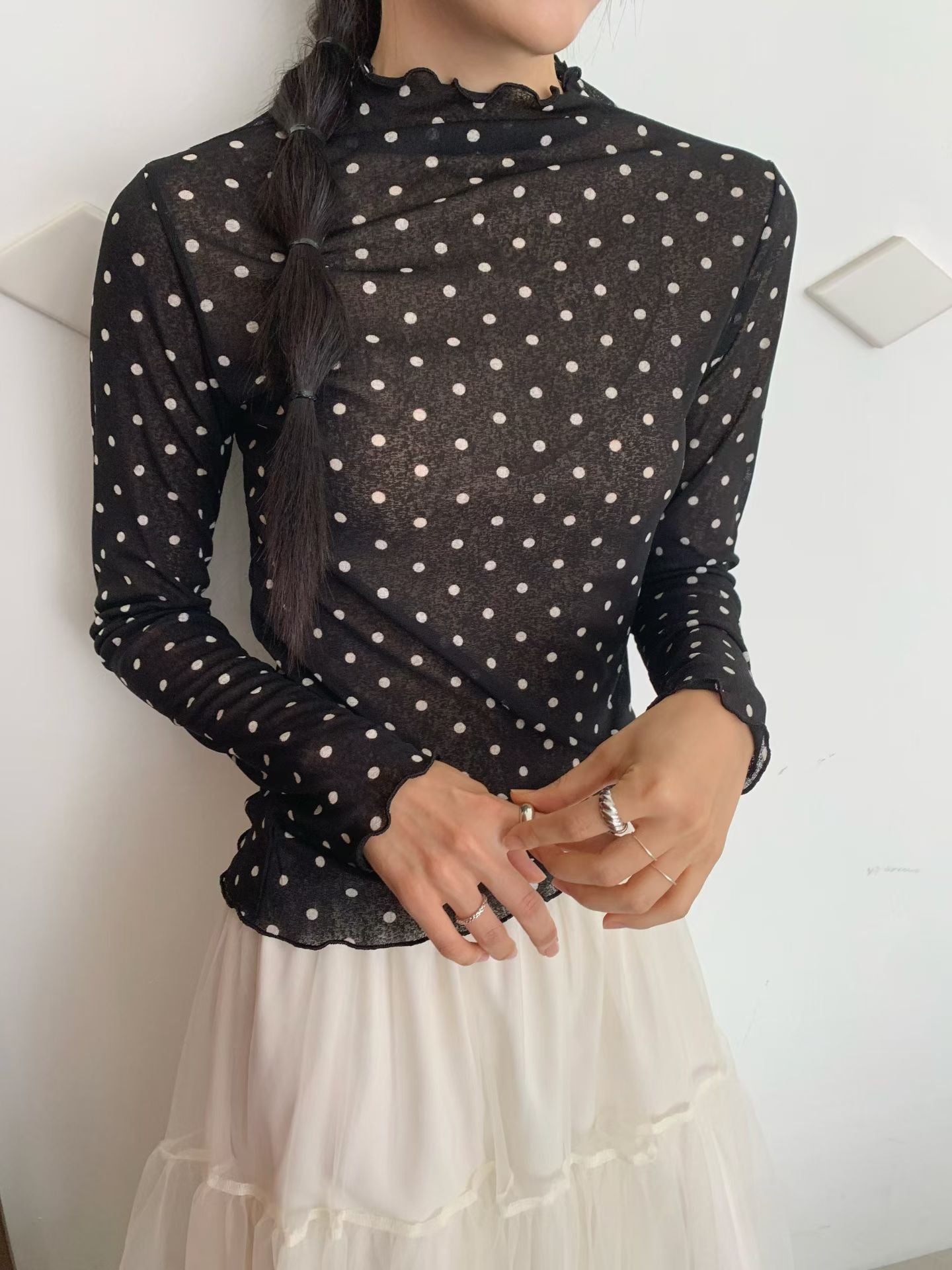波點紗Tee