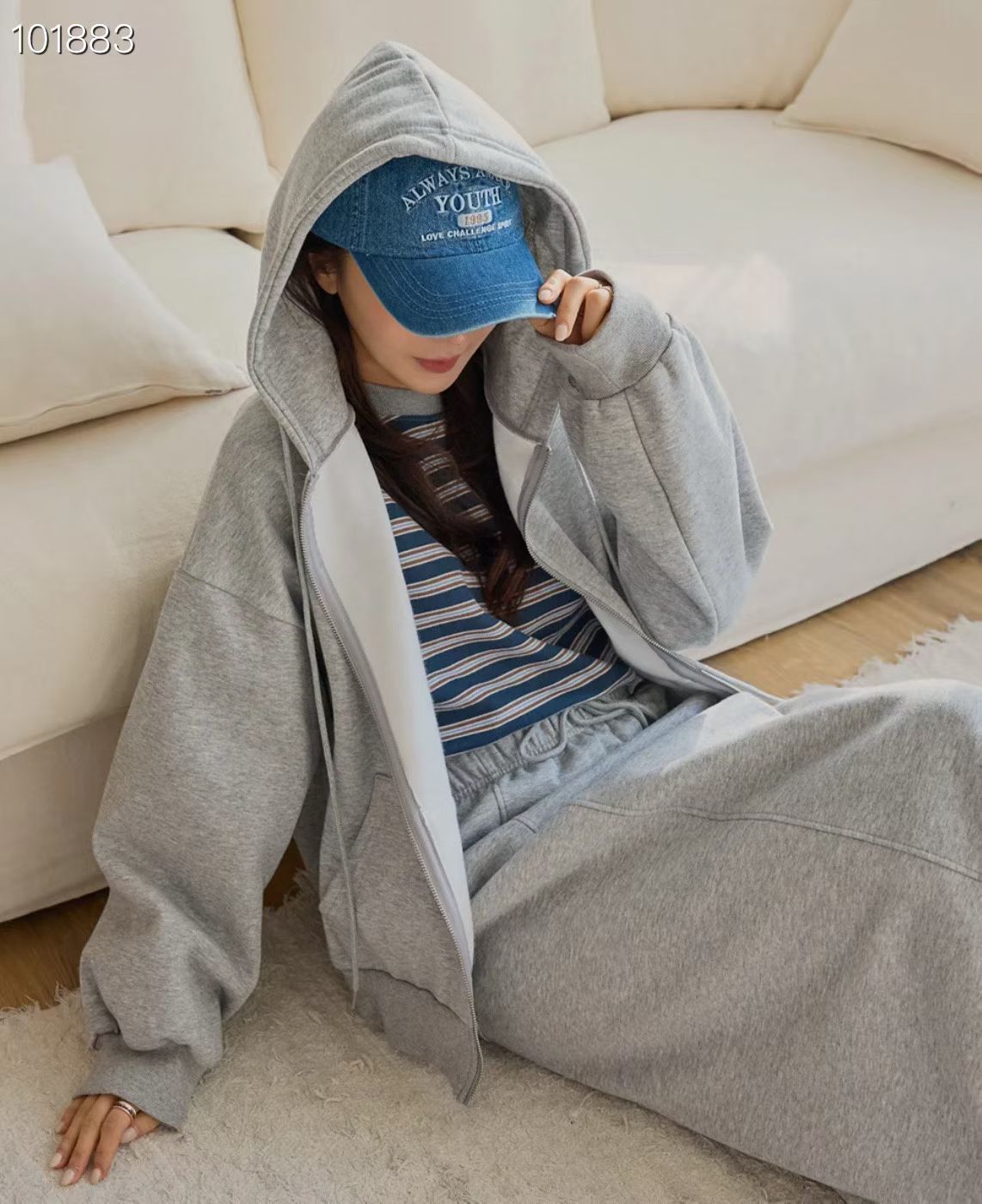 洗水牛仔cap