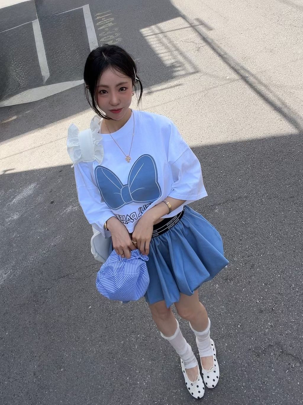泡泡腳牛仔裙