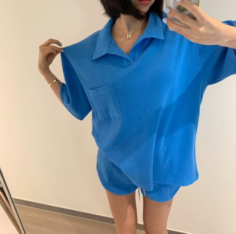 polo領窩夫格Tee (set裝可另購窩夫格短褲)