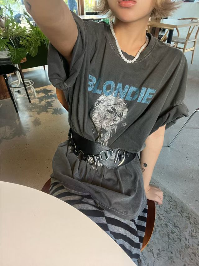 “BLONDIE”洗水短袖Tee