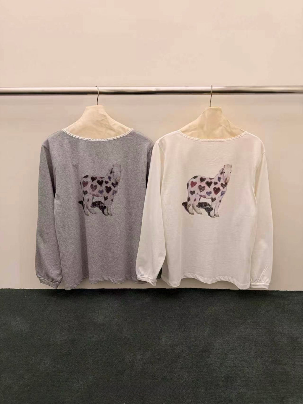 心心馬仔lace領Tee