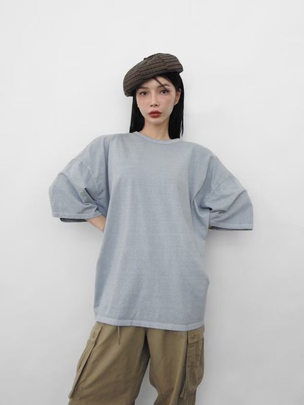 WST-3 洗水短袖長Tee