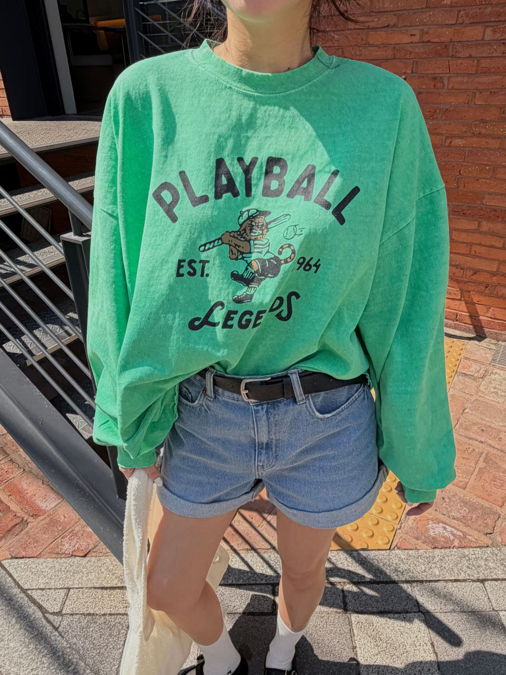 ”PlayBall“束袖Tee