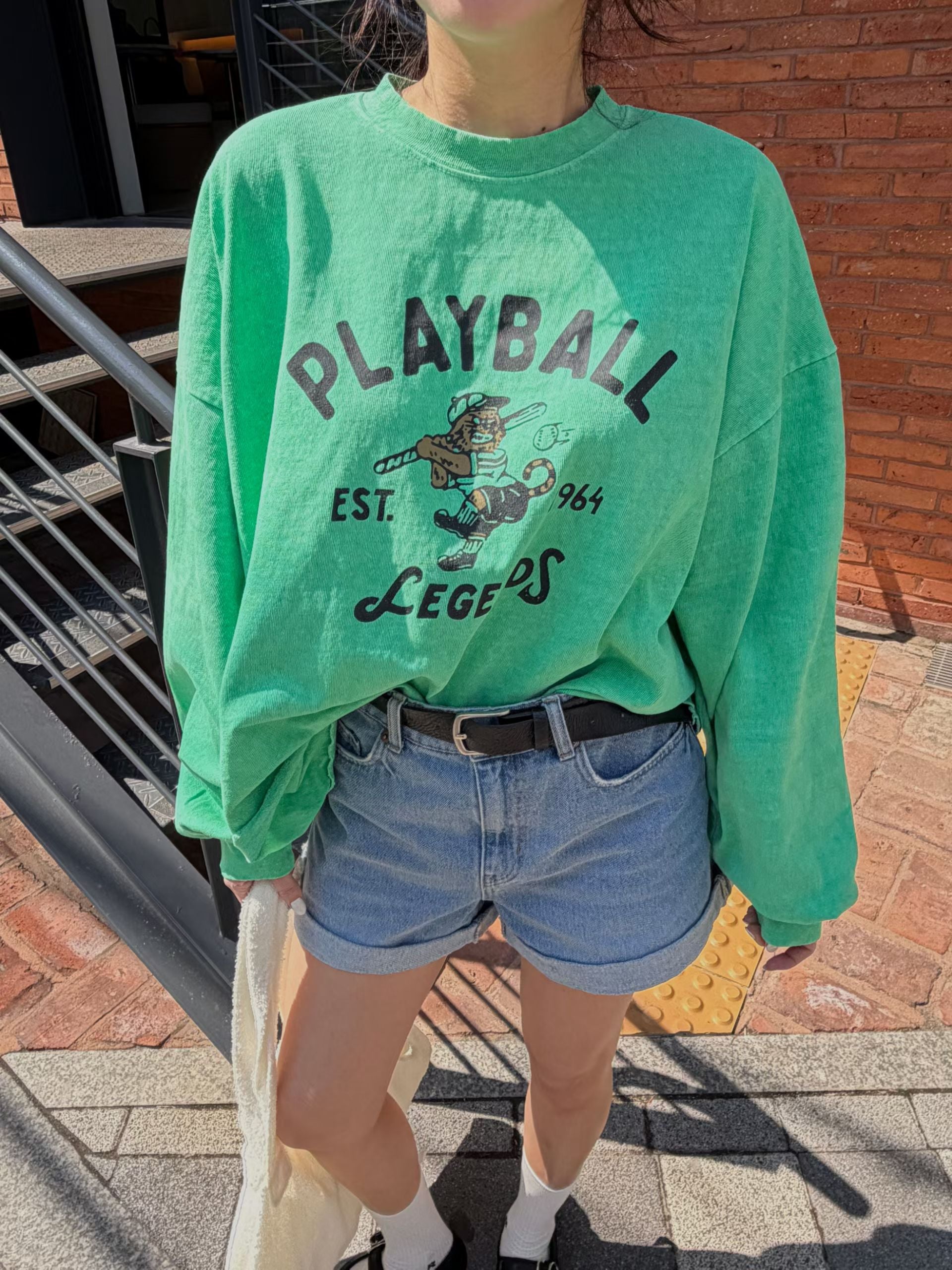 ”PlayBall“束袖Tee
