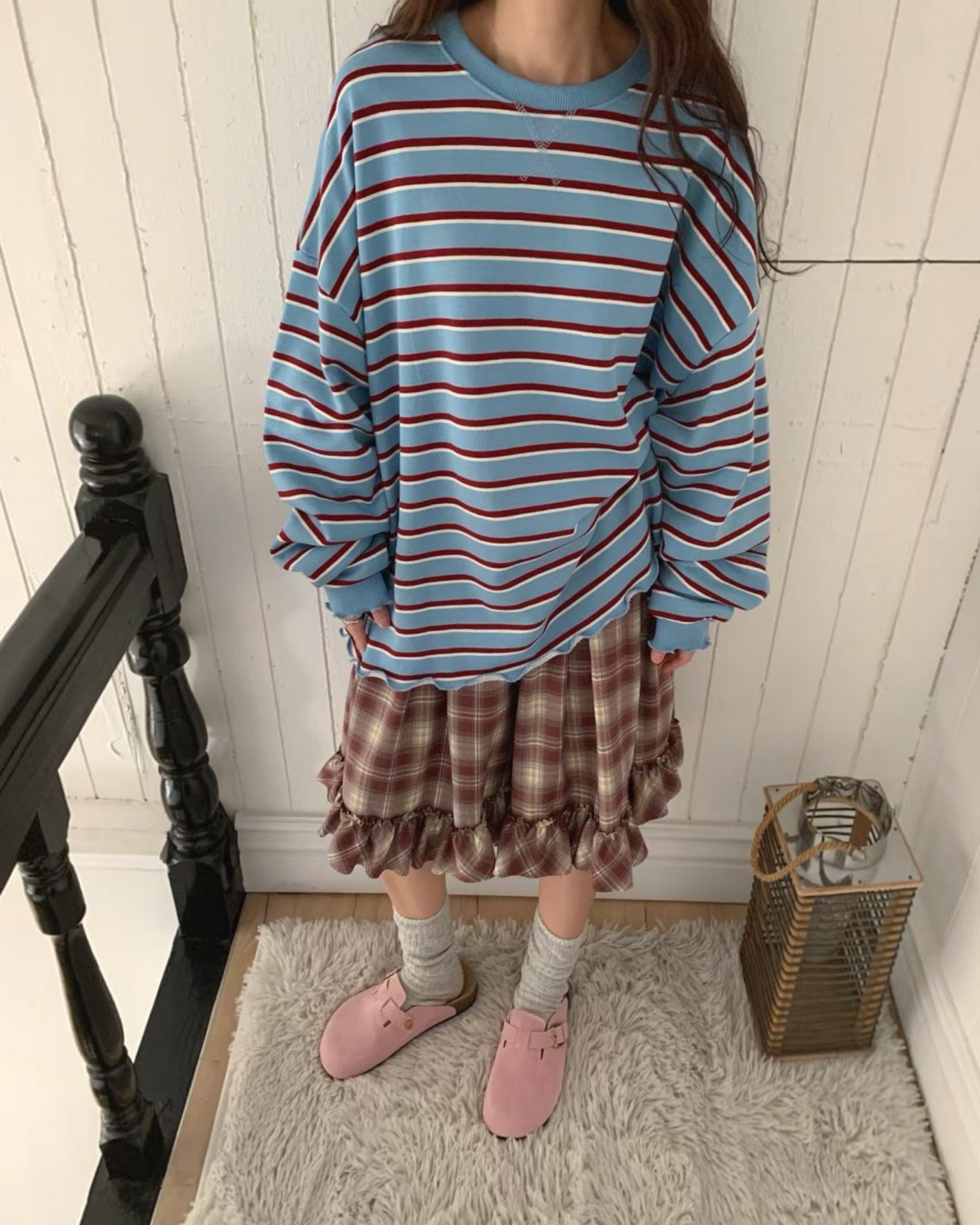 橫間波浪邊長Tee