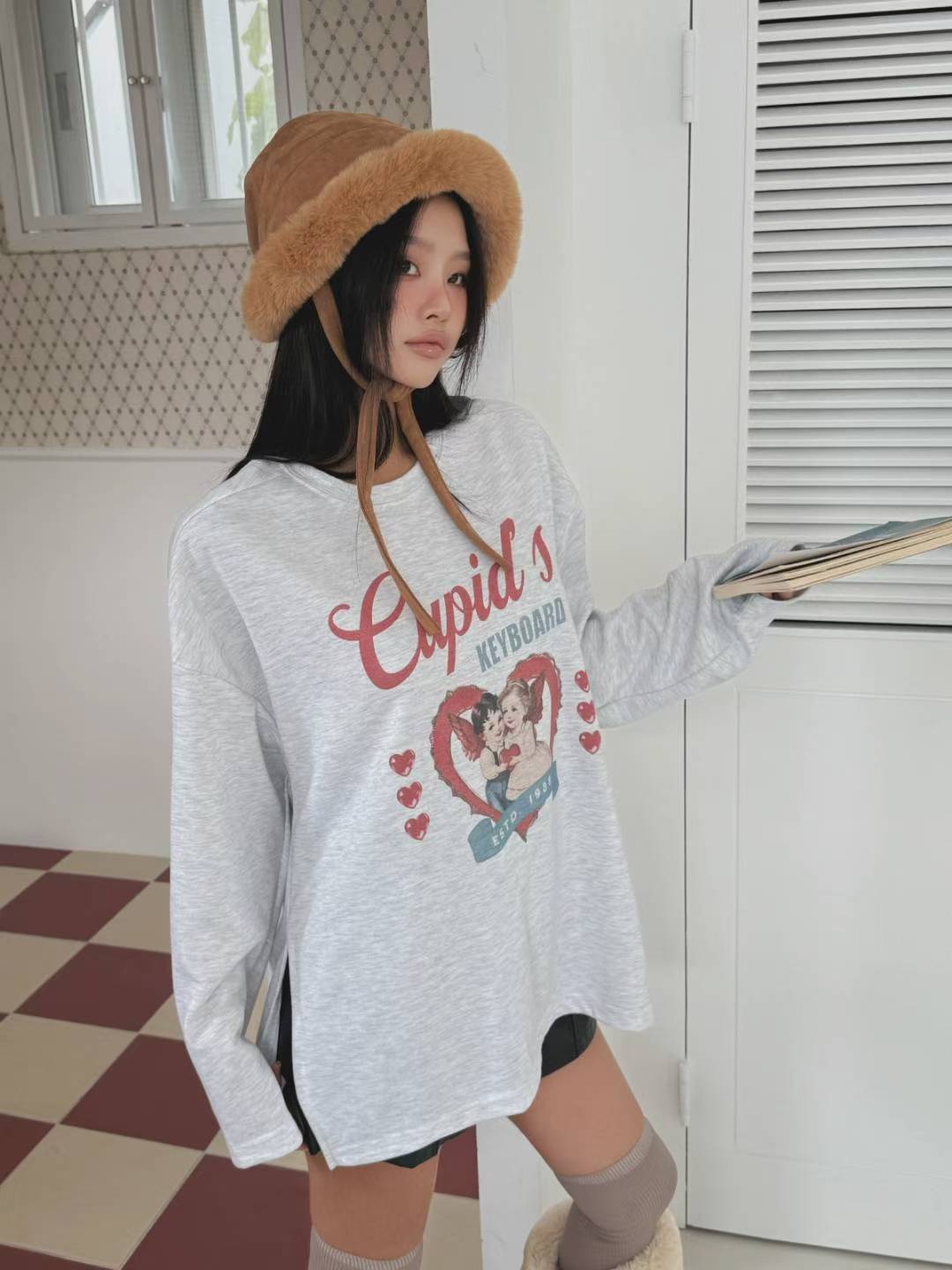 天使側開叉衛衣