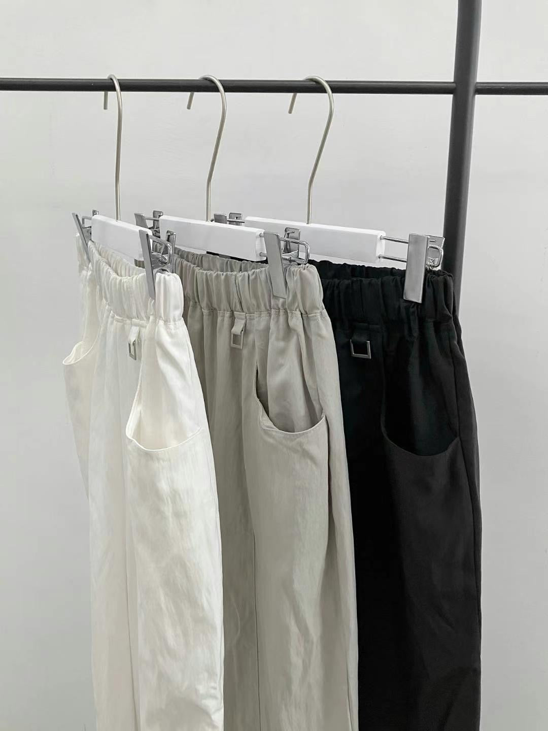 Button front trousers