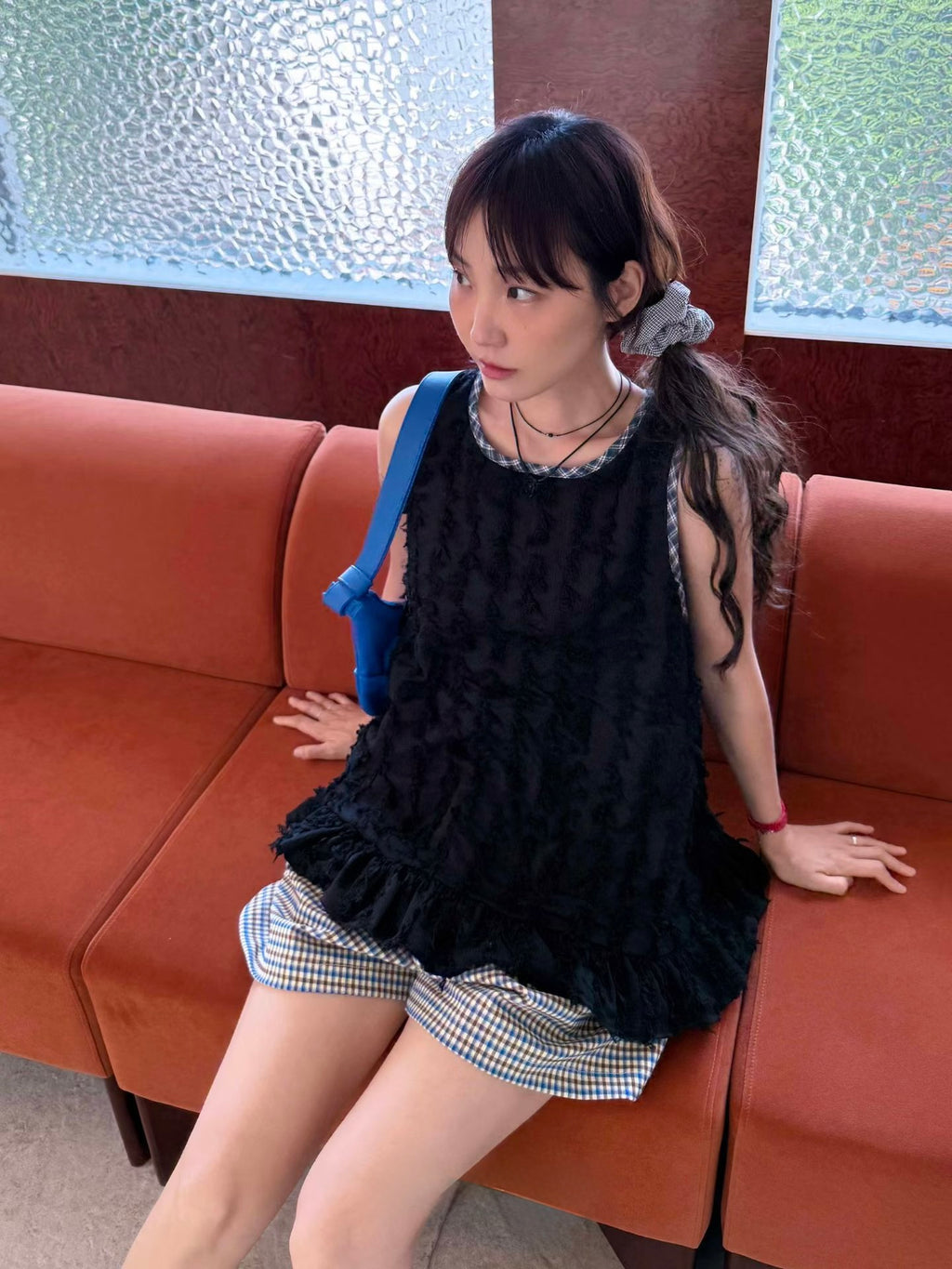 皺皺長背心