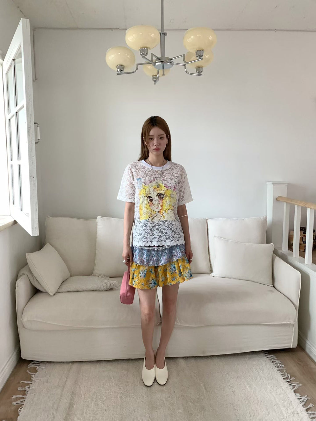 卡通Lace Tee