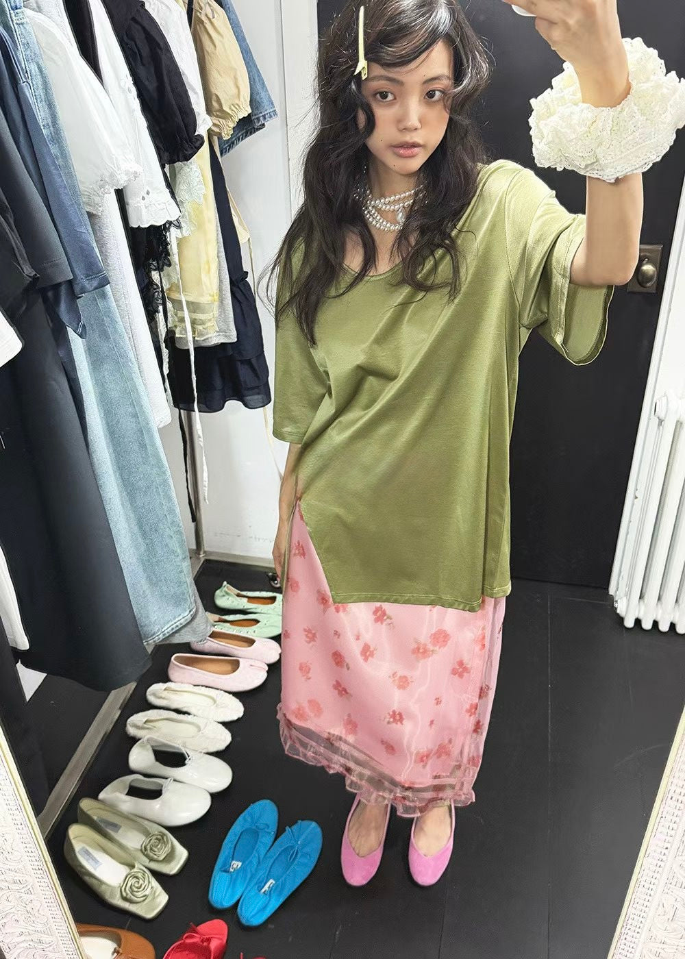 絲質淨色Tee