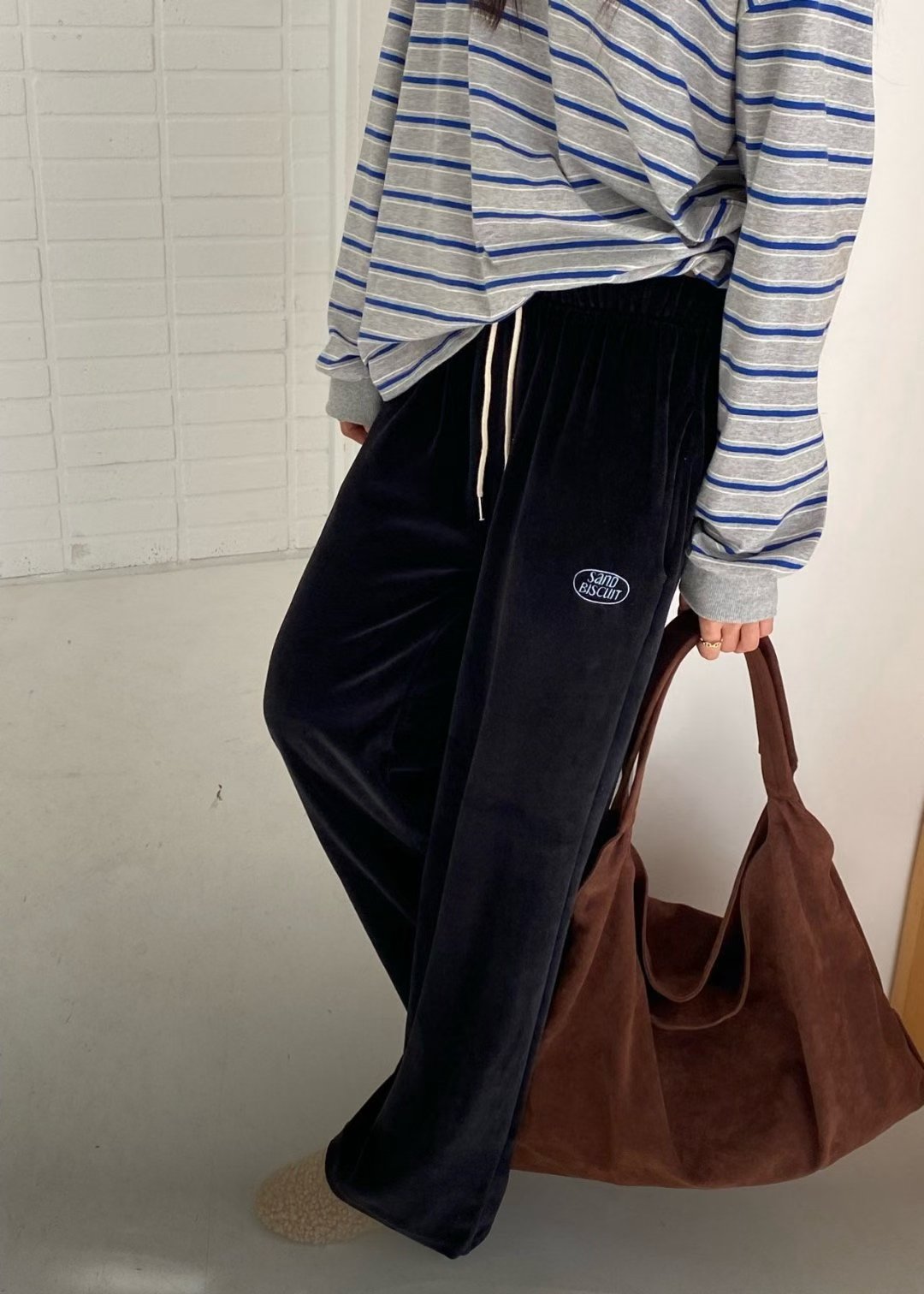 絲絨長褲 (set裝可另購𢇁絨束袖Tee)