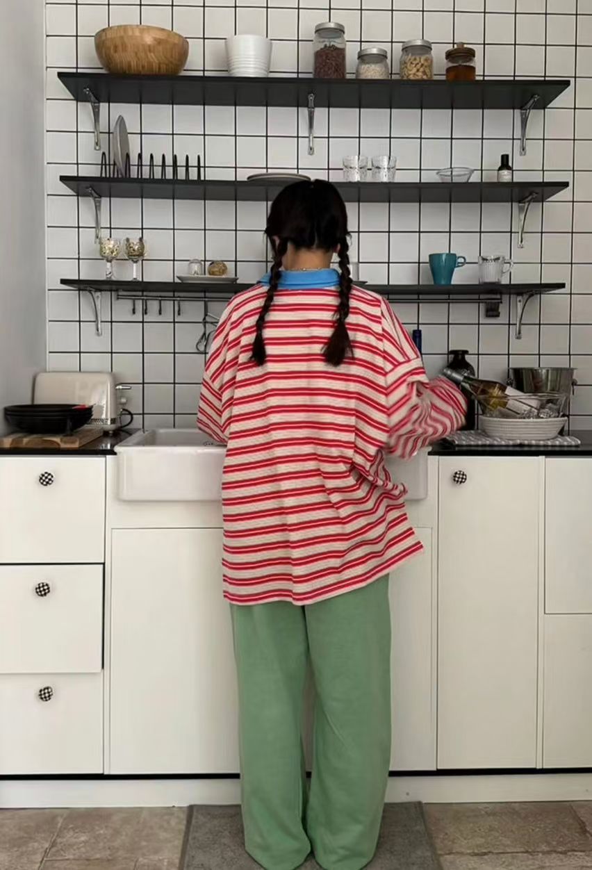 彩間Polo領長Tee