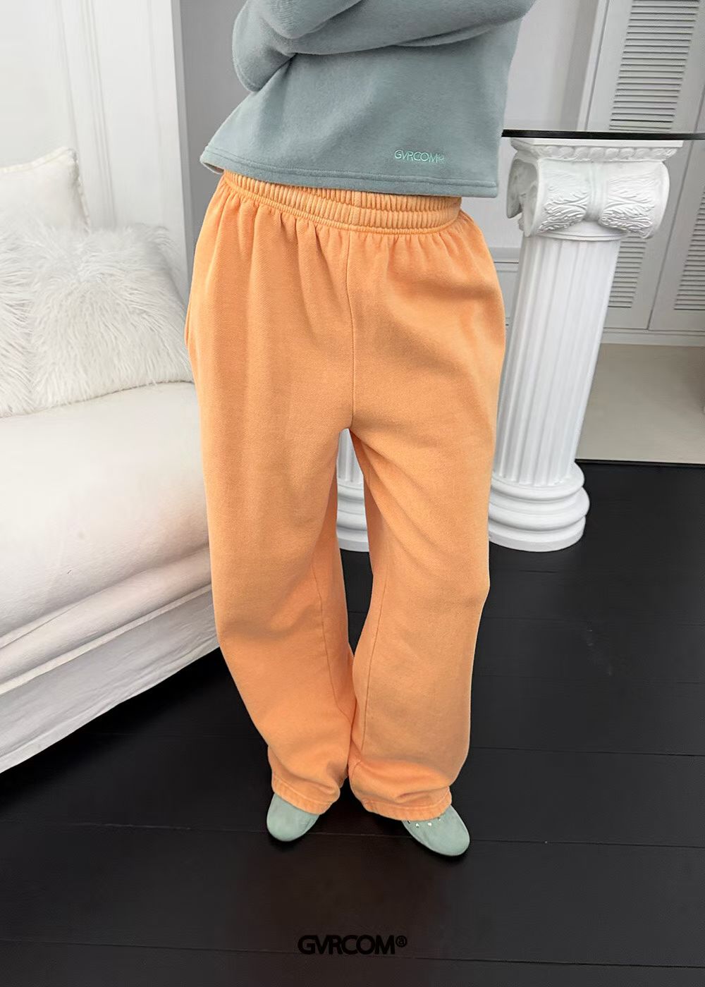 索腳抓毛裏洗水布褲