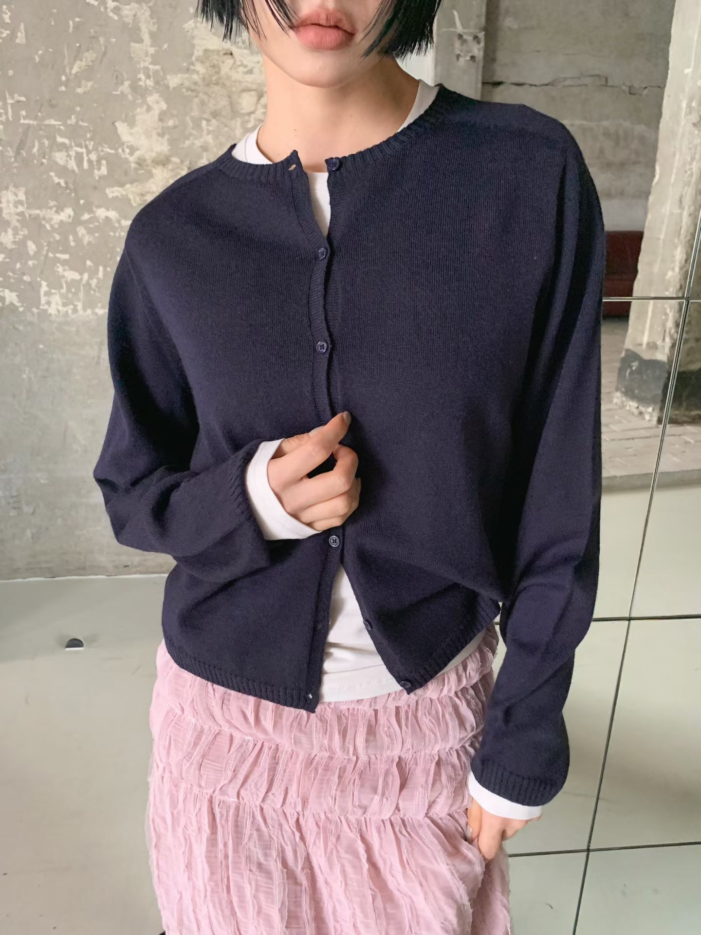 圓領Cardigan