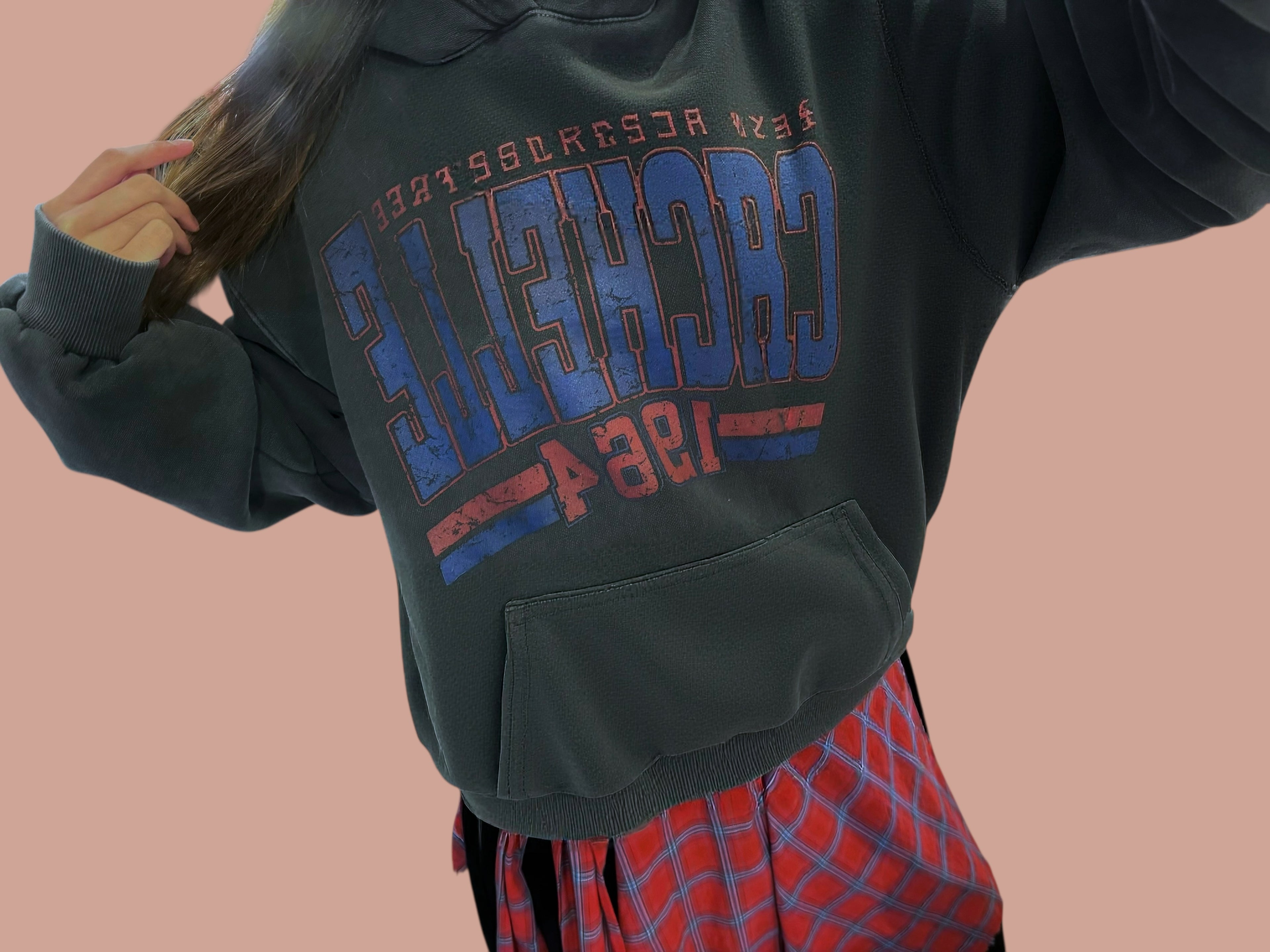 “MICHELLE”有帽洗水衛衣