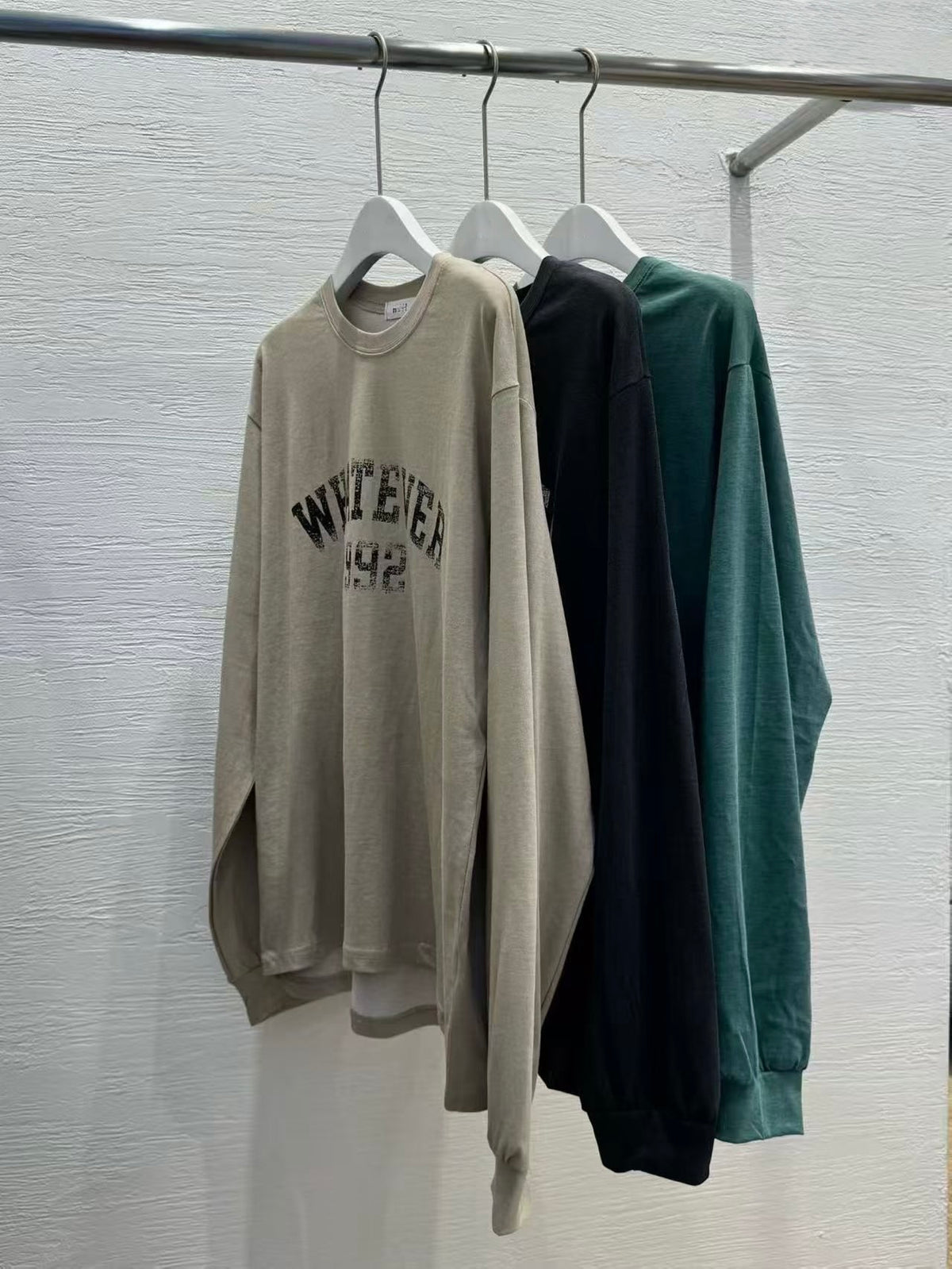 “WHATEVER”長袖Tee (set裝可另購“WHATEVER”布短褲)