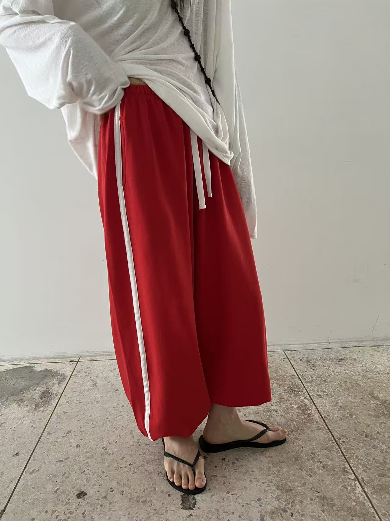 側間束腳布褲