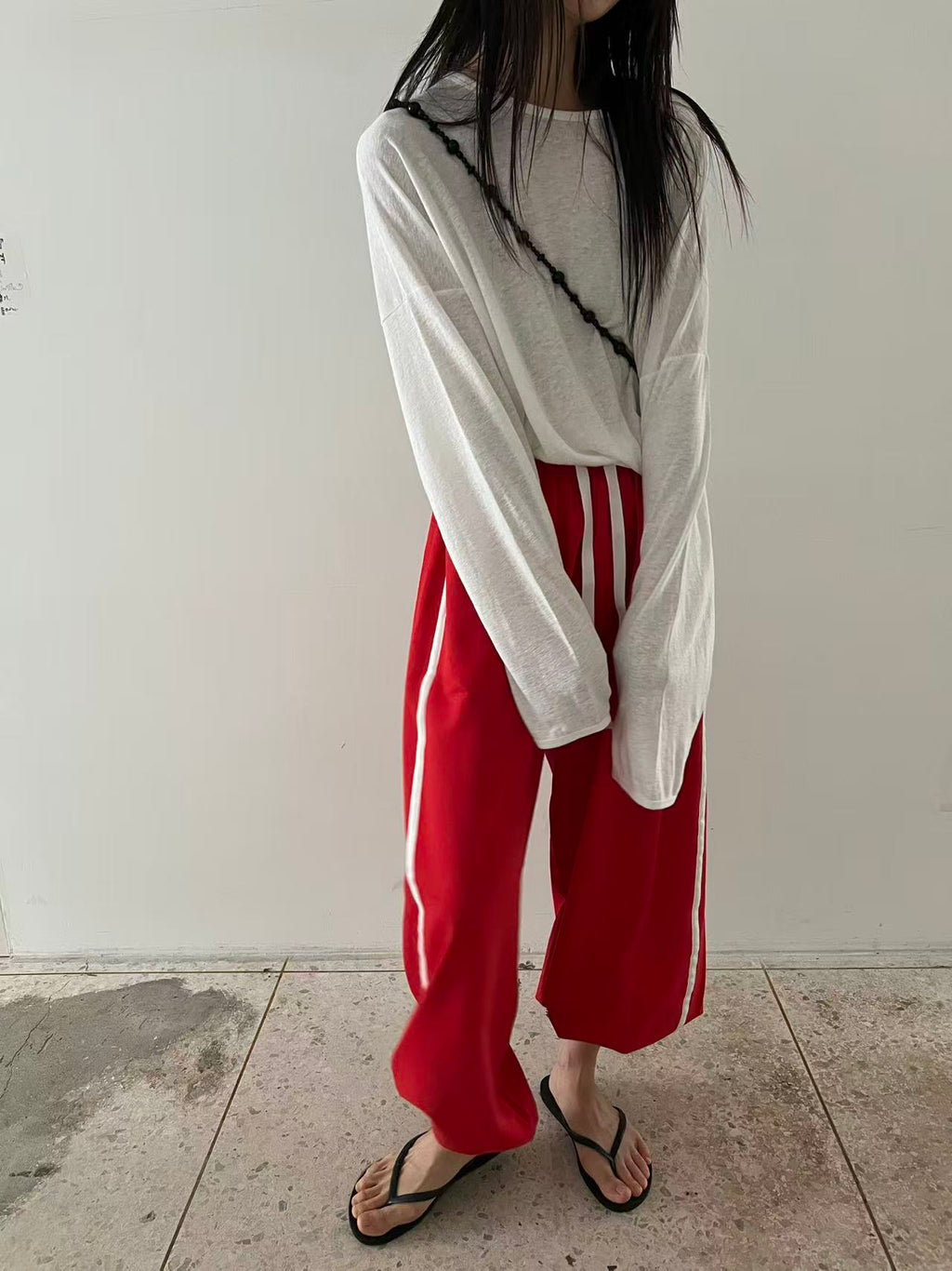 側間束腳布褲