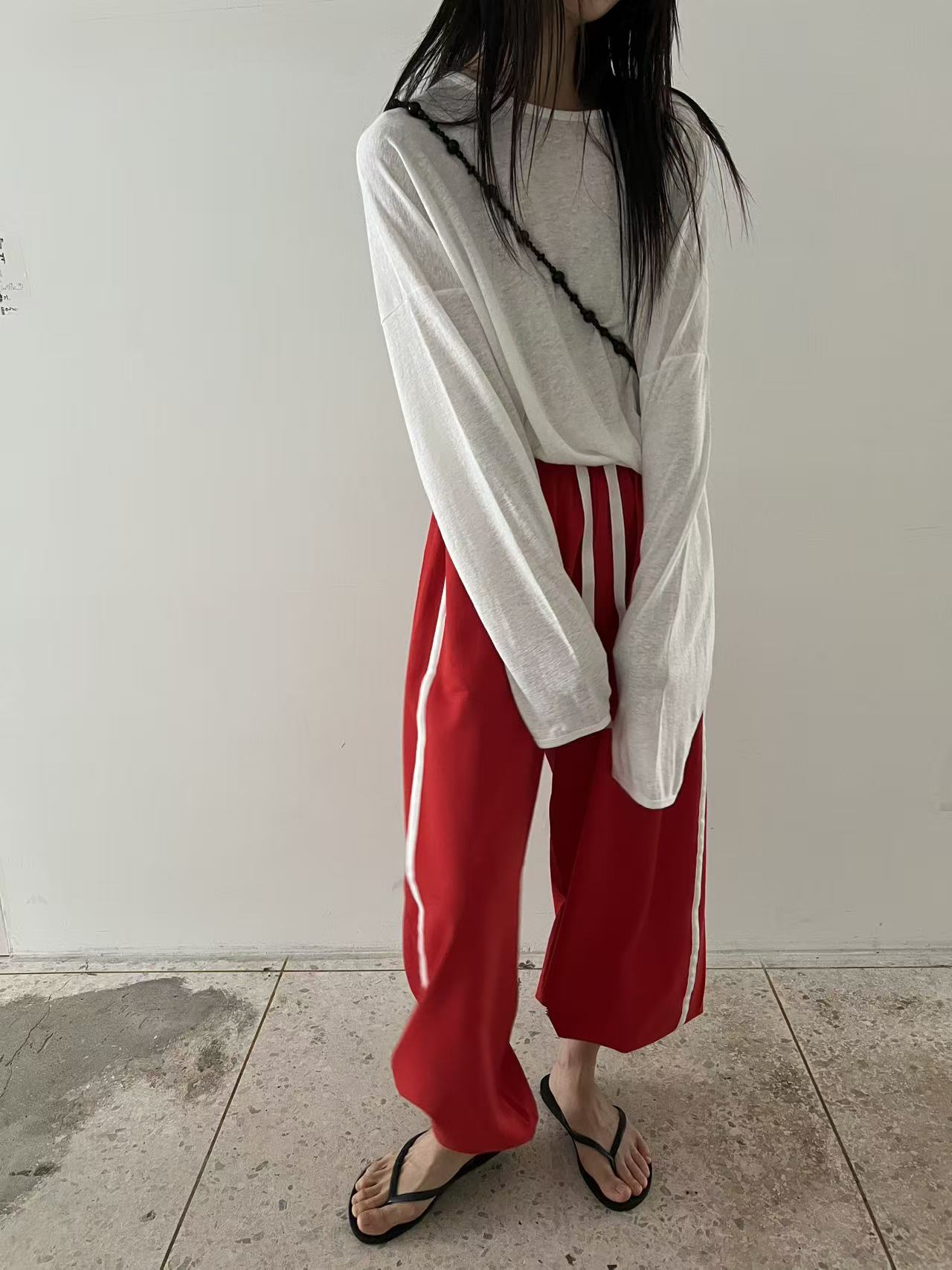 側間束腳布褲