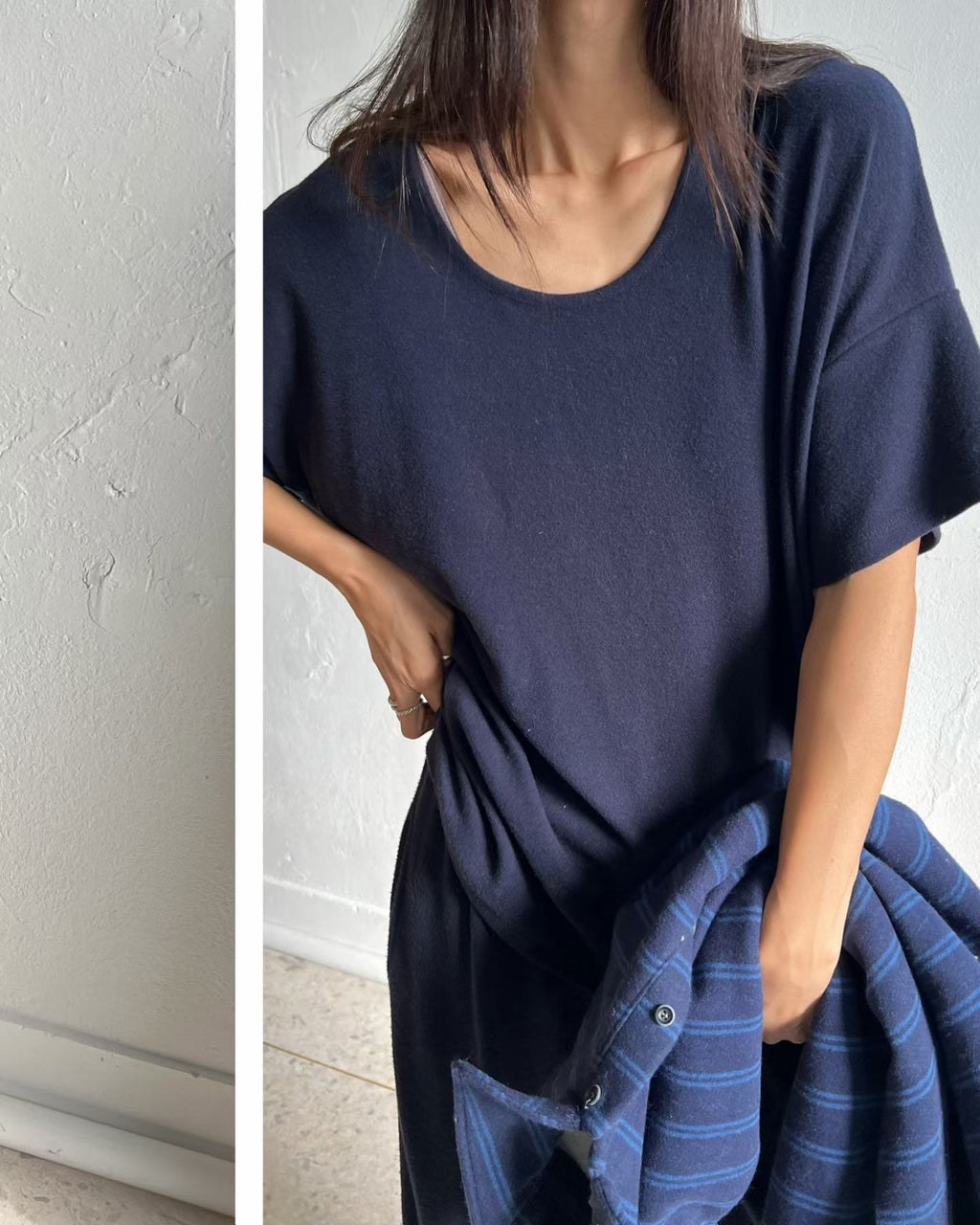 薄絨淨色Tee (set裝可另購薄絨長褲)