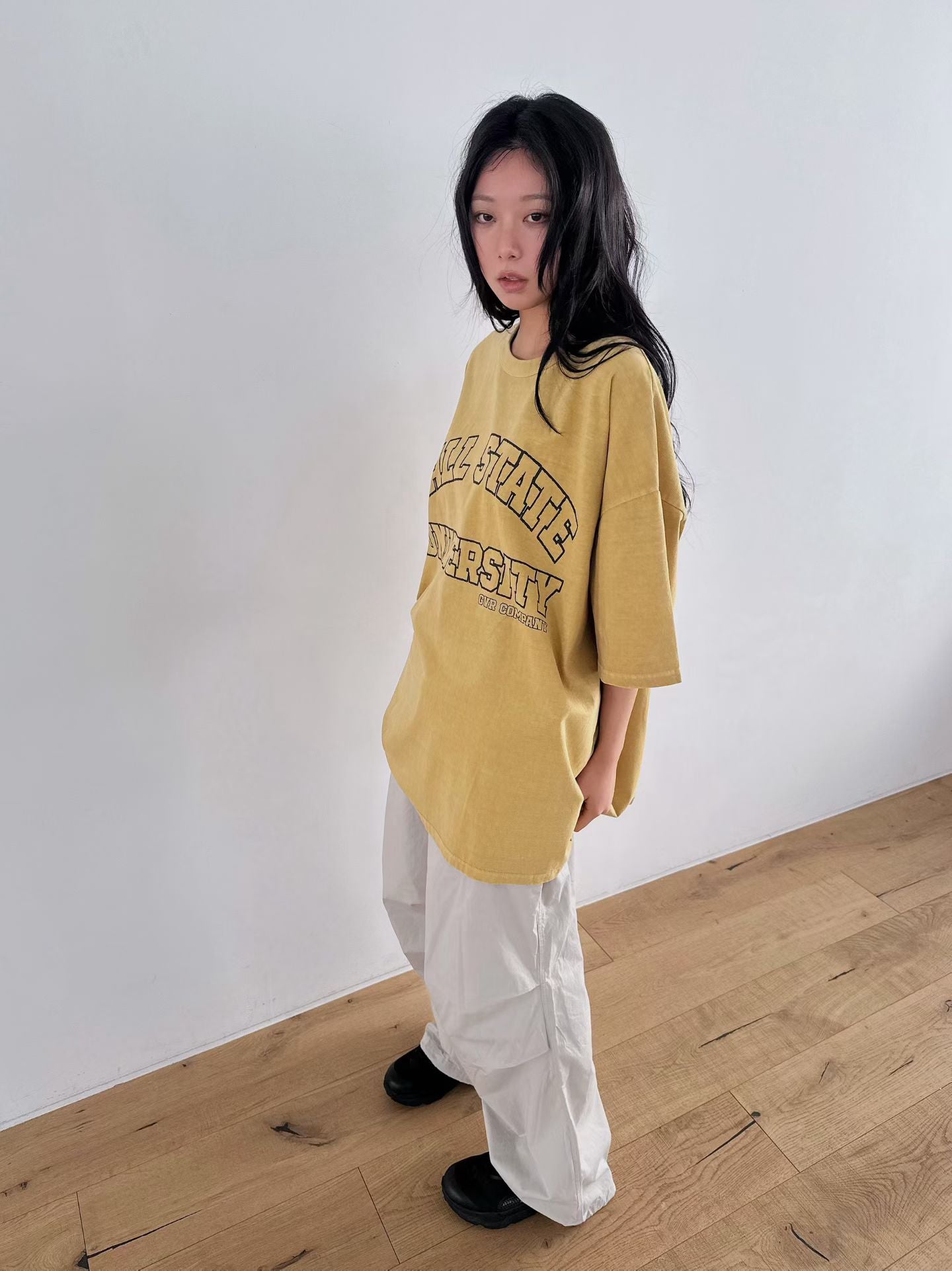 “BALL STATE”洗水長Tee