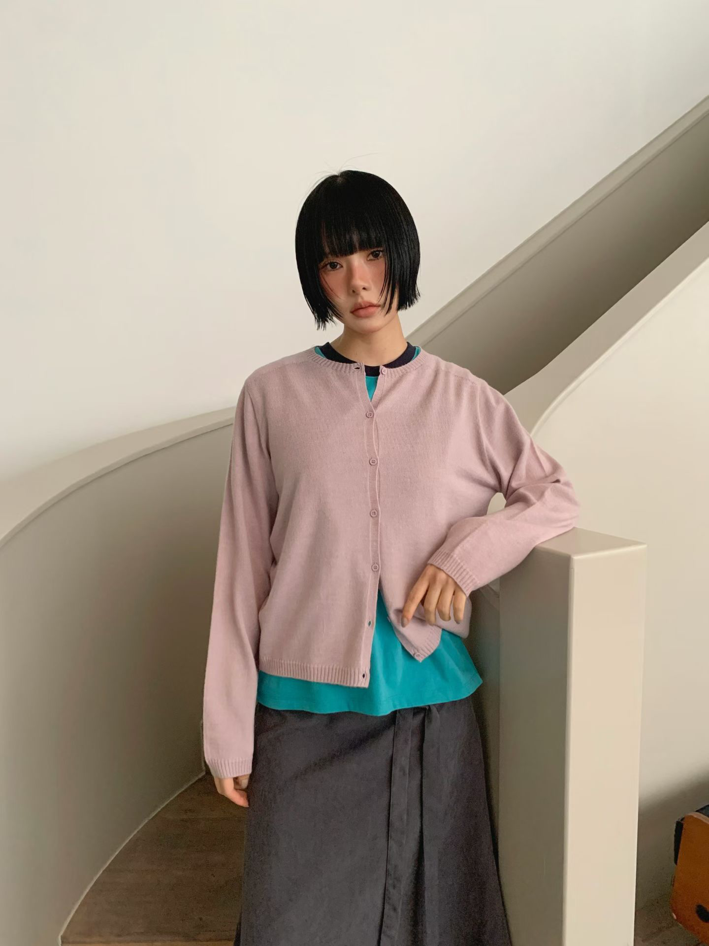 圓領Cardigan