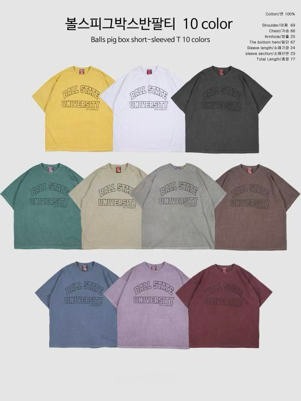 “BALL STATE”洗水長Tee